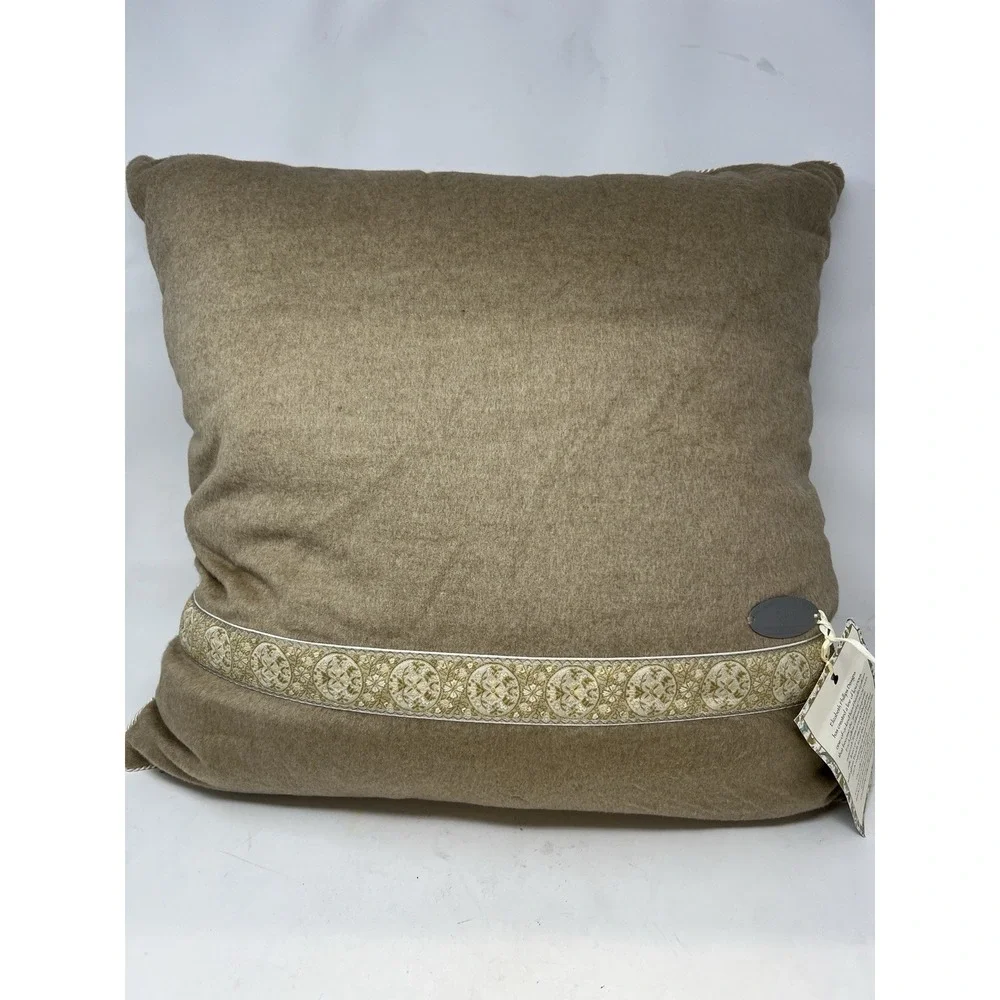 Glass Beaded Pillow‎ By Elizabeth Phillips Handmade Rare New With Tags 22x22